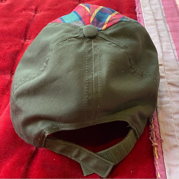 BSA Cub Scouts Weblos Rank Plaid Uniform Hat w/ Patch & Adjustable Velcro Strap - Picture 2 of 7